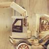 Wooden Excavator Children's Toy Car Wooden Crafts Ornaments