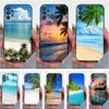 Чехол для телефона 'Морские Пальмы Пляж' для Samsung S9, S10, S20, S10, S21, S25, S24, S23, Ultra, FE, Plus, Lite, Мягкий Силиконовый Черный Чехол