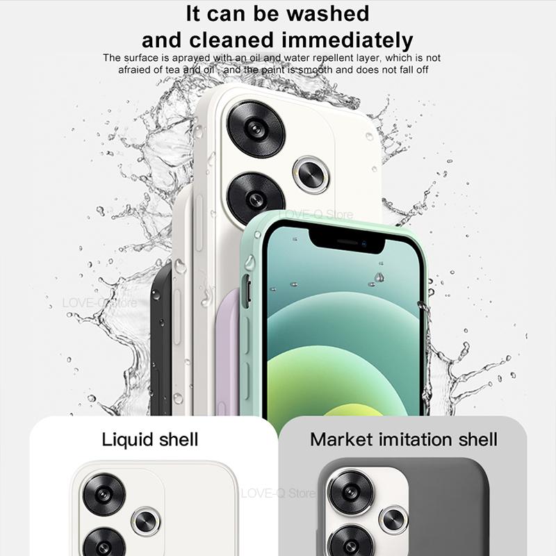 Для Poco F6 F 6 PocoF6 Чехол Жидкий Силикон Мягкий Чехол Для Xiaomi Poco F6 Poco F 6 Pro F6Pro PocoF6 Противоударные Чехлы для Телефонов