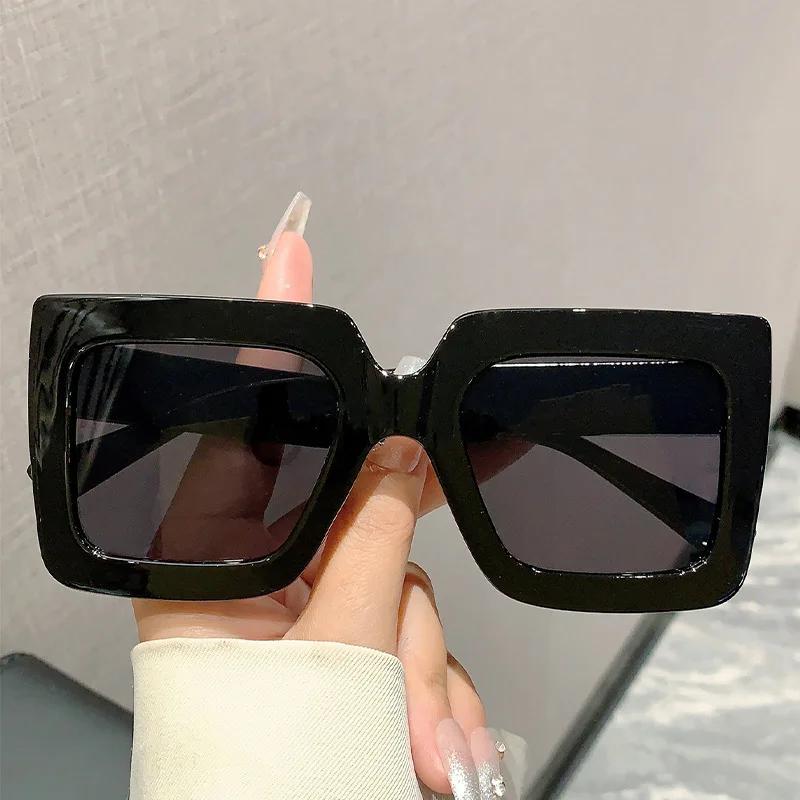 Солнцезащитные очки с градиентной расцветкой и вставками Модные Корейский стиль УФ-защита Модные Простые Универсальные Очки