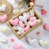12 шт. Рождественские украшения-сердечки Вязаные крючком Сердце Украшение на елку Ручная работа Красный Розовый Белый Валентин Наполнитель для вазы-чаши Валентин