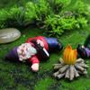 4pcs/set Fairy Garden Decorations My Little Friend Drunk Gnome Dwarfs Statue
