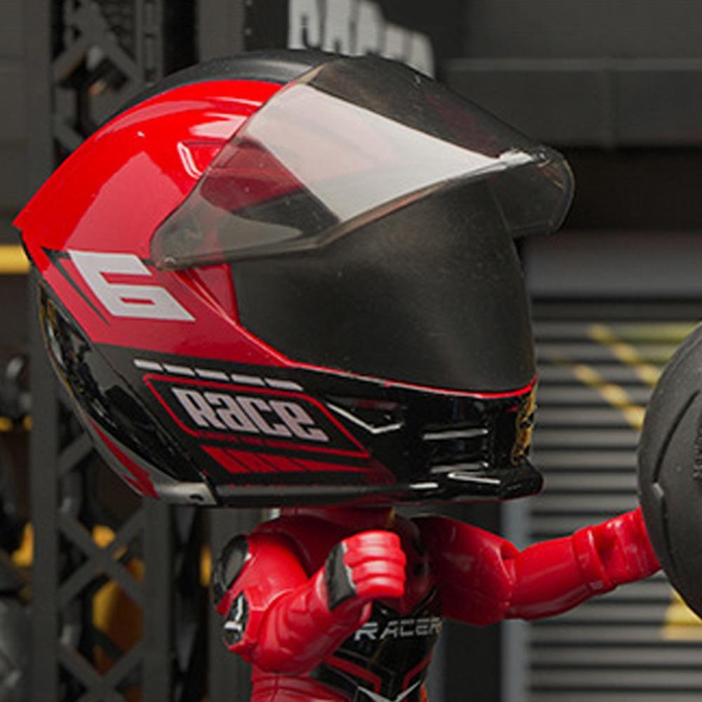 Деформируемый шлем Имитация куклы мотоциклиста Подвижные конечности Подвижная фигурка Модель Детская игрушка