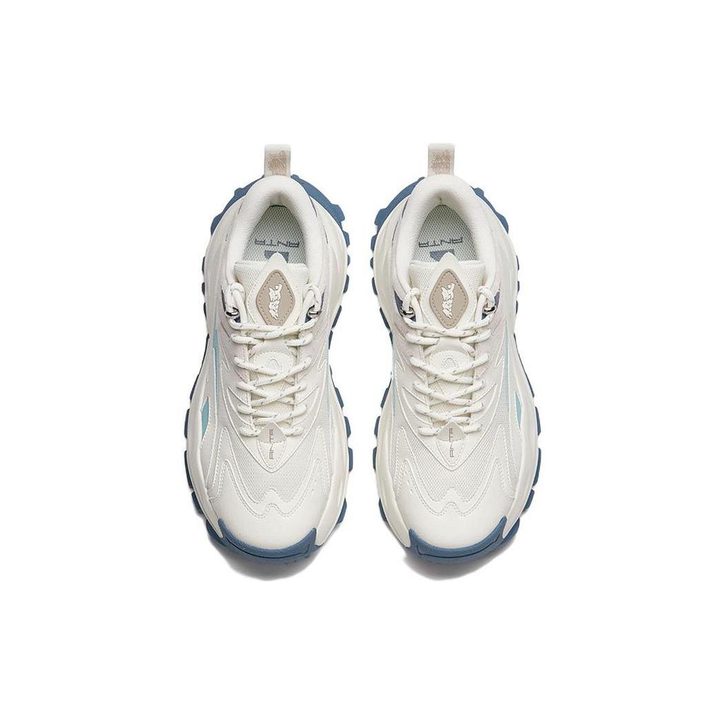 Anta Thick Sole Wear-Resistant Shock Absorbing Non-Slip Low-Top Dad Shoes Men Sneakers White Blue 112148880R-7