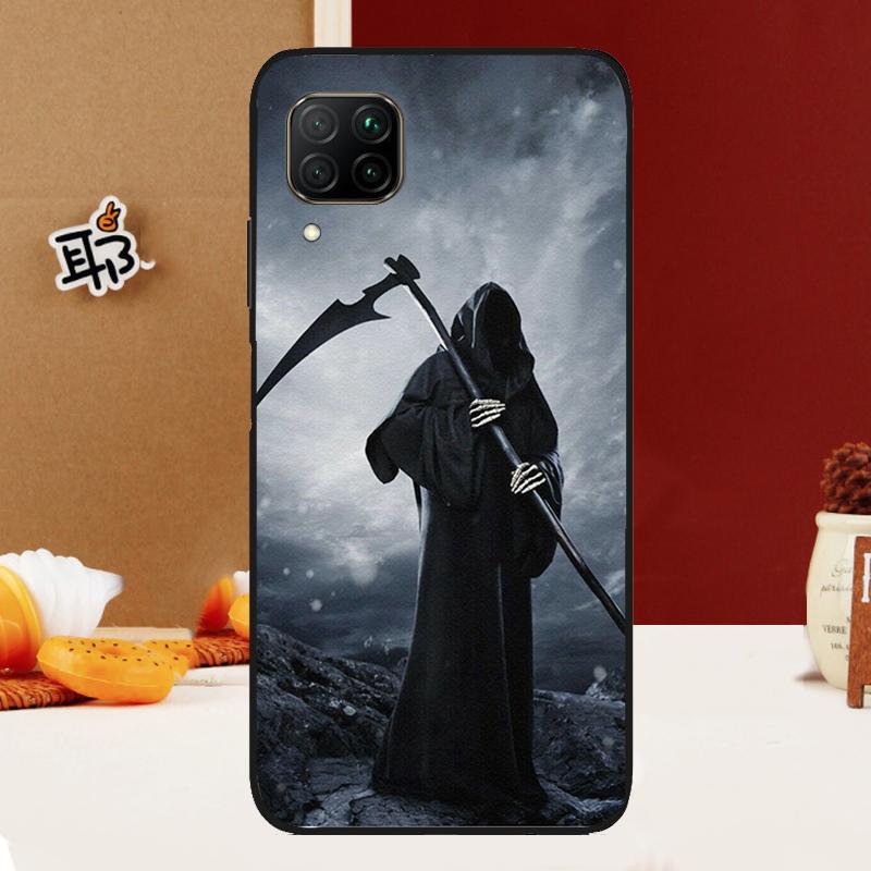 Death Grim Reaper Skull For Huawei Nova Y91 Y61 Y60 Y70 Y72 Y73 Y90 12i 11i 3i 7i 8i 9 10 SE P20 P40 P30 Lite Case