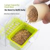 Removable Tray Bird Feeding Bowl Transparent Bird Bath Pet Supplies Parakeet Bathtub  for Birds