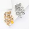 High-Grade Alloy Enamel Rhinestone Chinese Dragon Brooch Fashionable Atmosphere Men'S Clothing Corsage Jewelry Pin