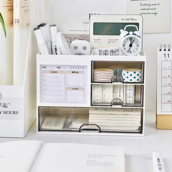 Многофункциональный настольный органайзер, ящик с держателем для ручек, большой вместительный настольный органайзер с несколькими отделениями, чехол для хранения