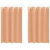 Blackout Curtains with Rings 2 pcs Light Brown 175 x 140 cm