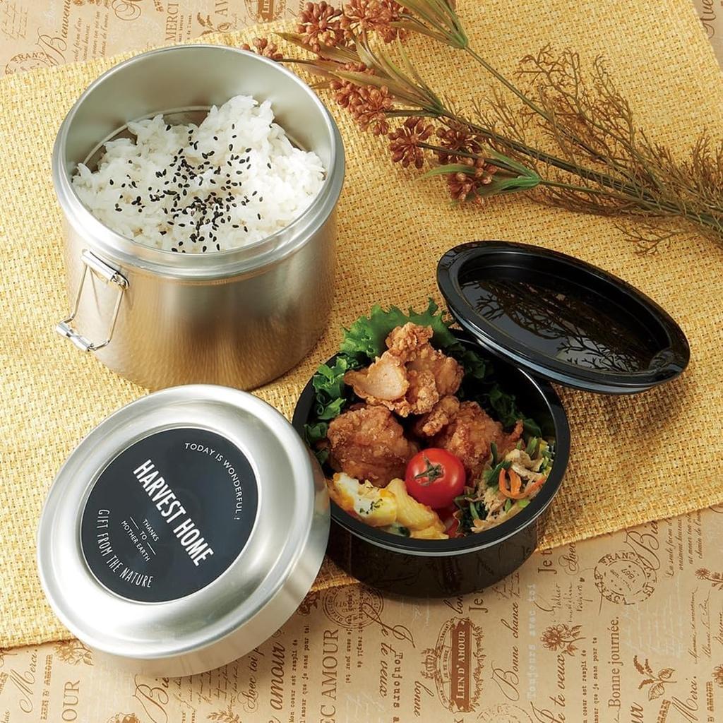 Skater Insulated Lunch Box, Bowl Type, 600ml Small Capacity, Stainless Steel Lunch Jar, Vacuum Insulated, Basic STLB1AG-A