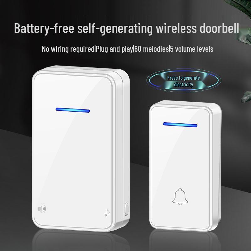 Battery-Free Smart Wireless Doorbell with Music Reminder and Elderly Call Button