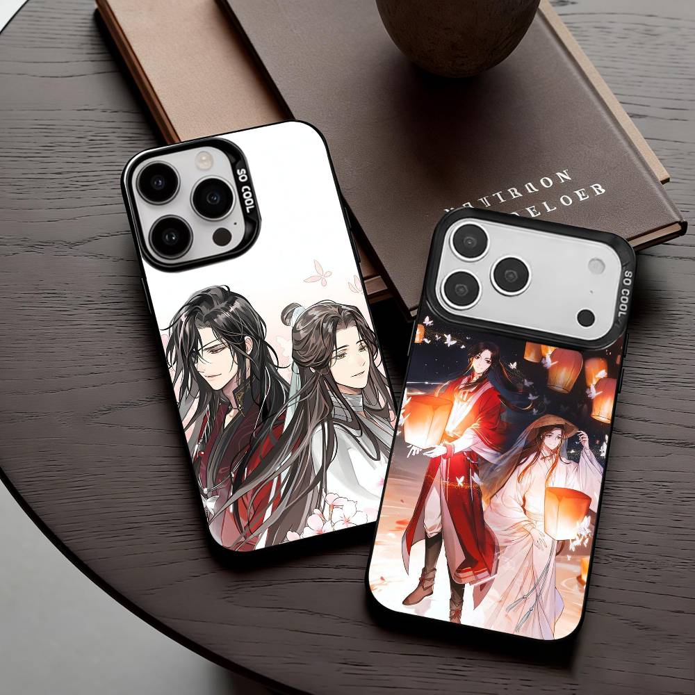 Китайский фильм Благословение Небес Чехол для телефона Для iPhone17,16,15,14,13,12,11 Plus,Pro Max Конфетный Серебряный Покрытый Внутренний Чехол