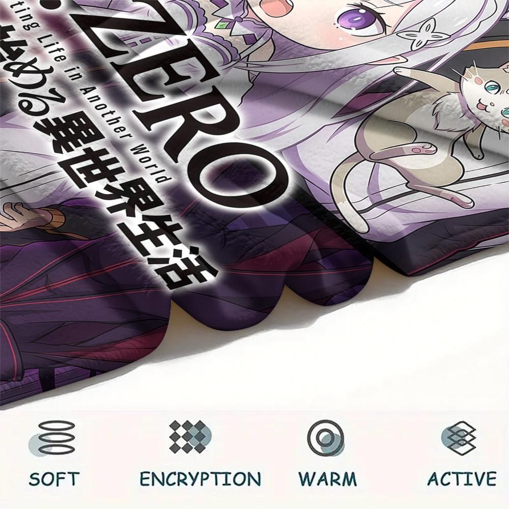 ReZero Starting Life in Another WorldPrint Flannel Blanket, High quality Comfortable for All Seasons, Home Decor, Warmth and Comfort