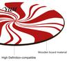 Heat Resistant Kitchen Counter Mat 4Pcs Red White Spiral Wooden Coasters, Round Peppermint Candy Drink Decorative Shape Coaster Heat?Resistant