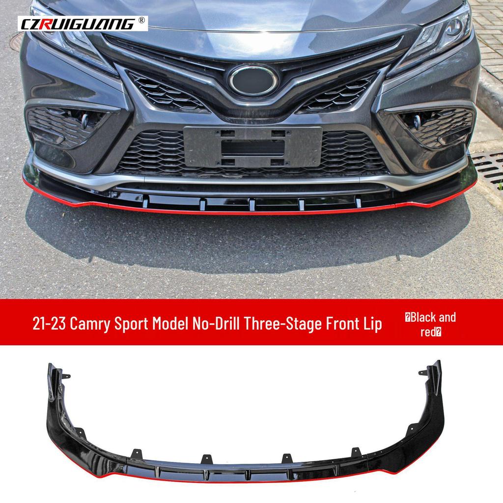 Toyota Camry (2021-2023 гг.) Обвес: Передний сплиттер, Углы заднего бампера, Задний и крышевой спойлеры, Пороги, Дефлекторы