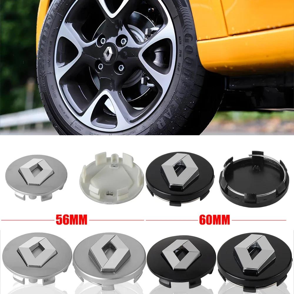 For Renault 2026 New Hub Caps For Renault Megane 2 3 4 Twingo Clio Talisman Captur Sandero Duste 4Pcs 56mm 60mm Car Wheel Rims C