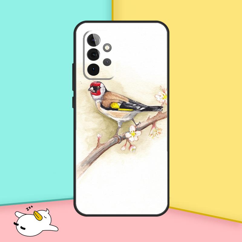 Чехол с европейской щеглом для Samsung Galaxy A54 A34 A14 A53 A33 A13 A52 A32 A12 A51 A71 A52S A21S Мягкая крышка