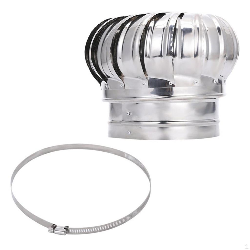 Roof Ventilator Air Outlet Easy Installation Weatherproof Flue Vent Wind Turbines Cap