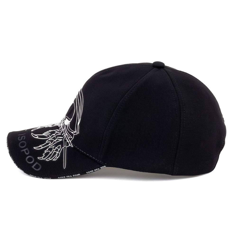 Carolata Giant Isopod Sports Cap Realistic Sea Creature Hat for All Seasons (Black/Free Size) Men,