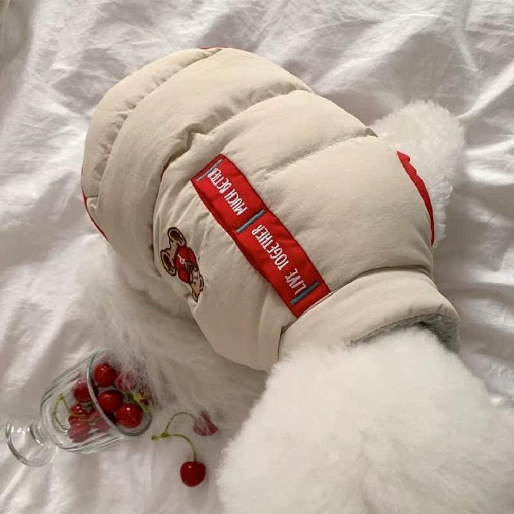 Plush Dog Hiking Jacket Windproof Dog Bodysuit Cute Dog Warm Clothes Puppy