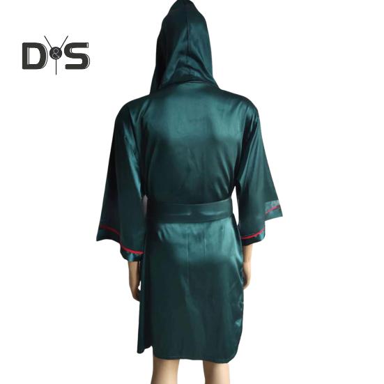 Взрослый боксерский халат с капюшоном, дышащий, длиной до колена, для мужчин и женщин, боксерский костюм для борьбы, борьбы и боевых искусств, косплей с поясом