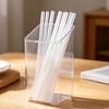 Space Saving Straw Storage Box Transparent Disposable Cutlery Storage Box Mask Storage Box  Office