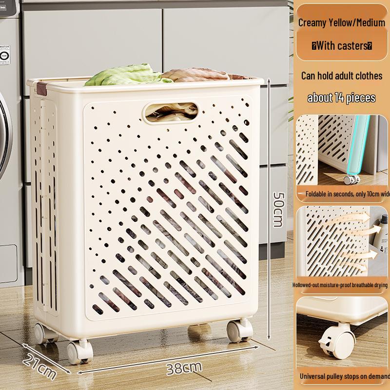Foldable Large Capacity Laundry Hamper for Bathroom and Household Use