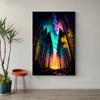 Fantasy Magic Midnight Painting Canvas Print Wall Art Poster Dreamy Forest Starry Picture for Living Room Home Decor Cuadros