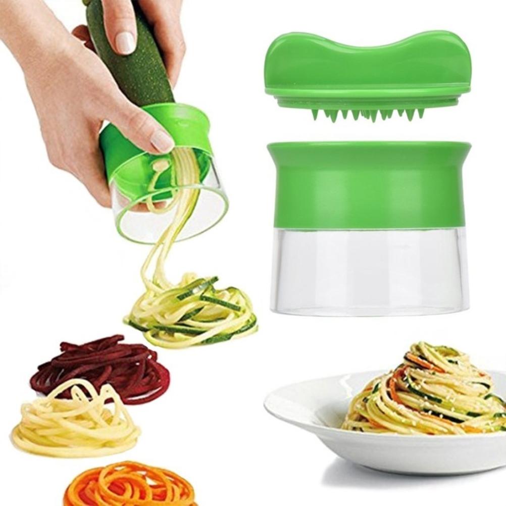 Hand Held Spiral Grater Cutter Vegetable Spiralizer Durable Kitchen Grater Spiral Slicing Cutter