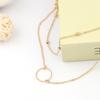Modern Choker Necklace Women Two Layers Round Necklaces Gold Color Necklace Choker Neck Fashion Jewelry