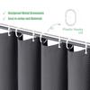 Mildew-proof Plain Waffle Shower Curtain Solid Color Bathroom Partition Curtain  Hotel
