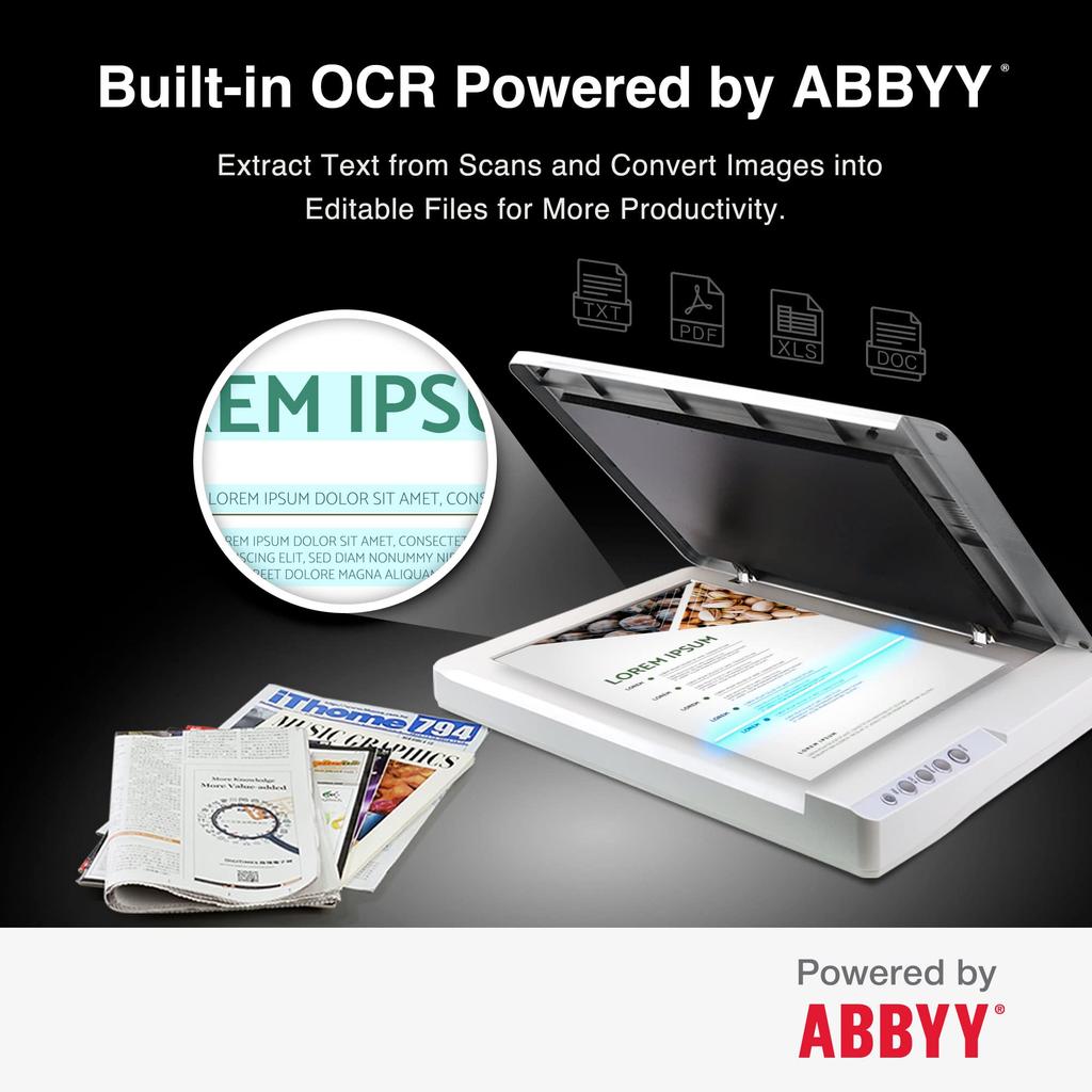 Планшетный сканер Plustek A3 OS Сканирование чертежей и документов формата до A3. Разработан для школ и совместим с Mac. Разрешение 1180–1200 точек на дюйм.