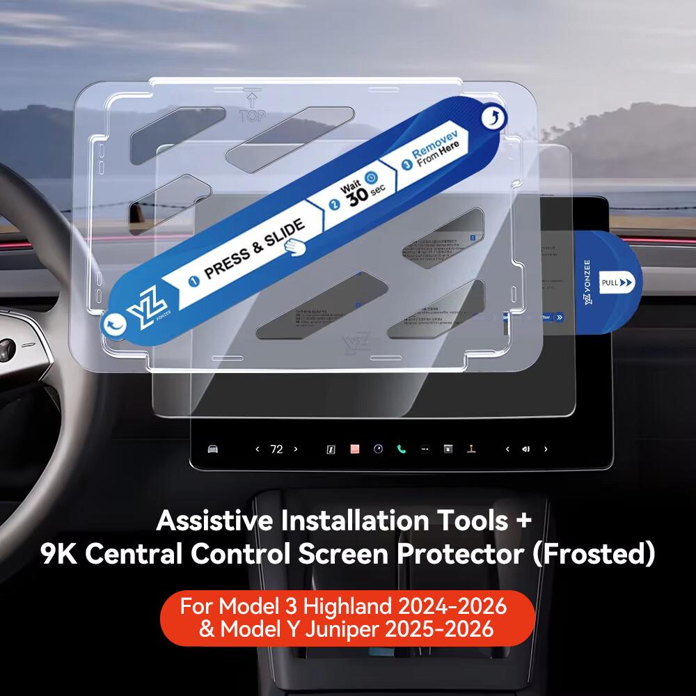 YZ For Tesla Model Y Juniper Model 3 Highland 15.4 Rear Row Center Control Screen HD Film Protection Screen Protecto Accessories