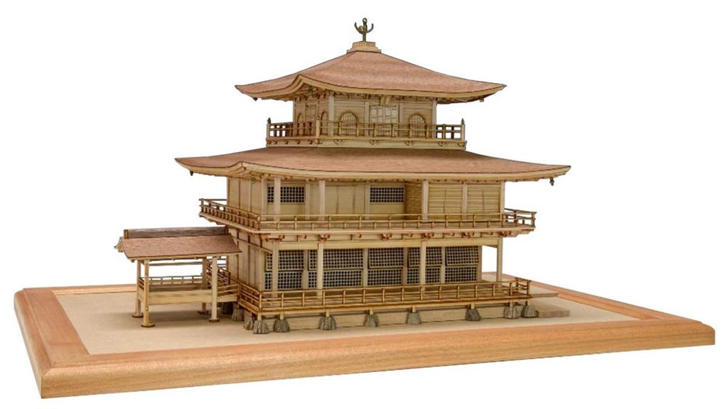 Woody Joe Rokuonji Kinkaku Shiraki Wooden Model Assembly Kit 1/75