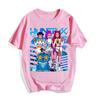 K-pop Футболка с коротким рукавом, мультяшная, хип-хоп, с графическим принтом, повседневная, высокого качества, футболка мужская, унисекс, топы