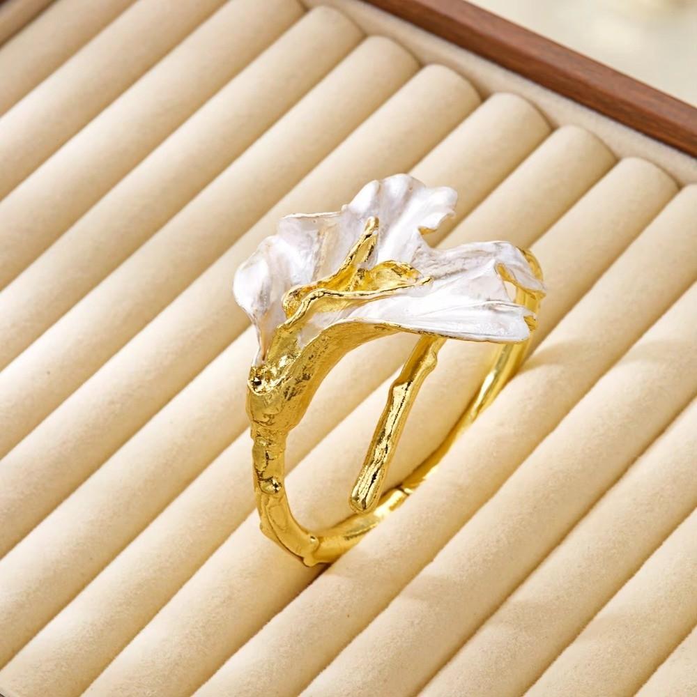Open Bangle Open Bracelets Gold Flower Wrist Bangle Fashion Party Jewelry Women