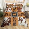 Пододеяльник с изображением животных из фермерской кожи King Microfiber Cowhide Printed, комплект постельного белья в стиле пэчворк для детей, мальчиков и девочек