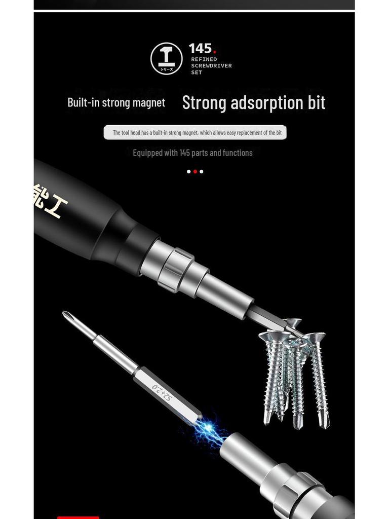 Green Forest Precision Screwdriver Set - Cross, Slotted, Small Plum, Multi-Function Household Tool