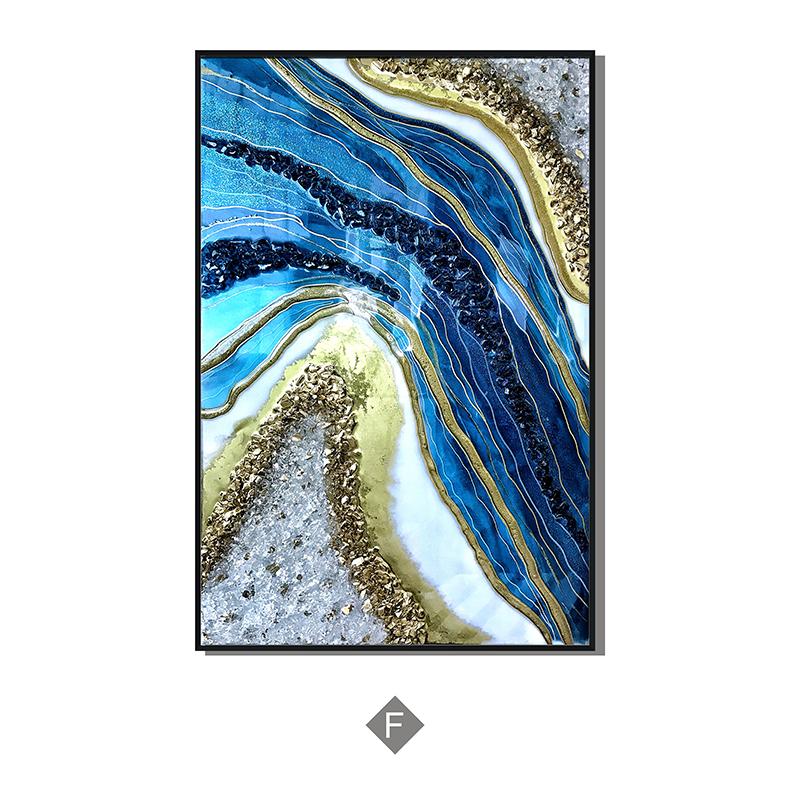 Abstract Black Golden Foil Leaves Luxury Poster Art Plant Canvas Painting Decorative Modern Wall Picture for Living Room Decor