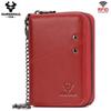 Women Leather Wallet Clutch Bag Credit Card Wallet RFID Brush