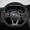 Car Steering Wheel Cover D Type PU Leather For Nissan X-trail Qashqai Rogue Sport Rogue 2017 2018 Altima Versa