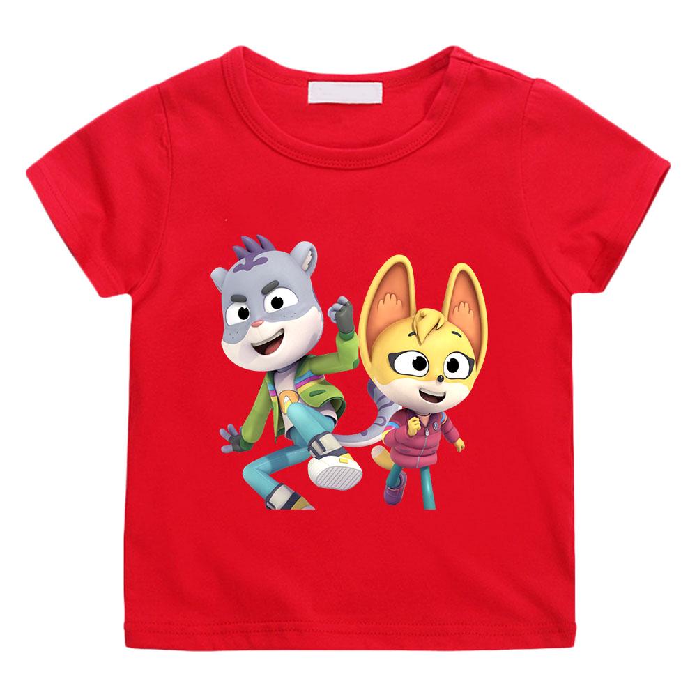 The Creature Cases Cartoon Print Children's T-shirts Cotton Short Sleeve 2-12Y Boys Girls Tees Casual Crew Neck Tops for Summer