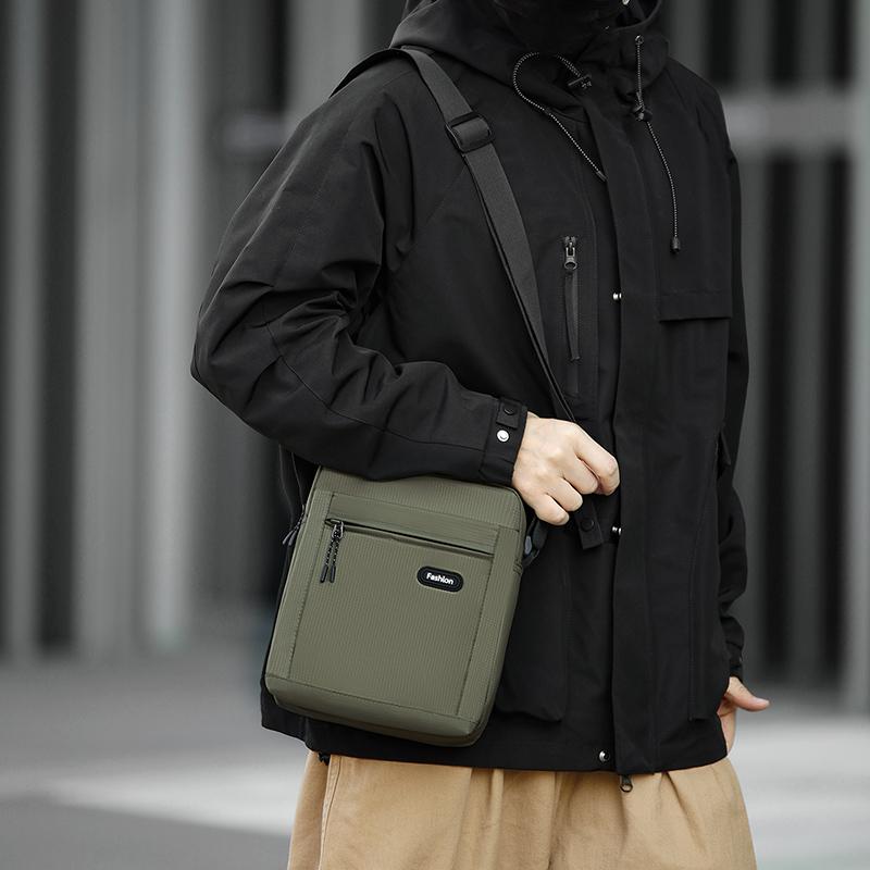 Городская сумка через плечо для通勤 - Модная оксфордская сумка-слинг через плечо с карманом для телефона (Деловой и Повседневный Стиль)