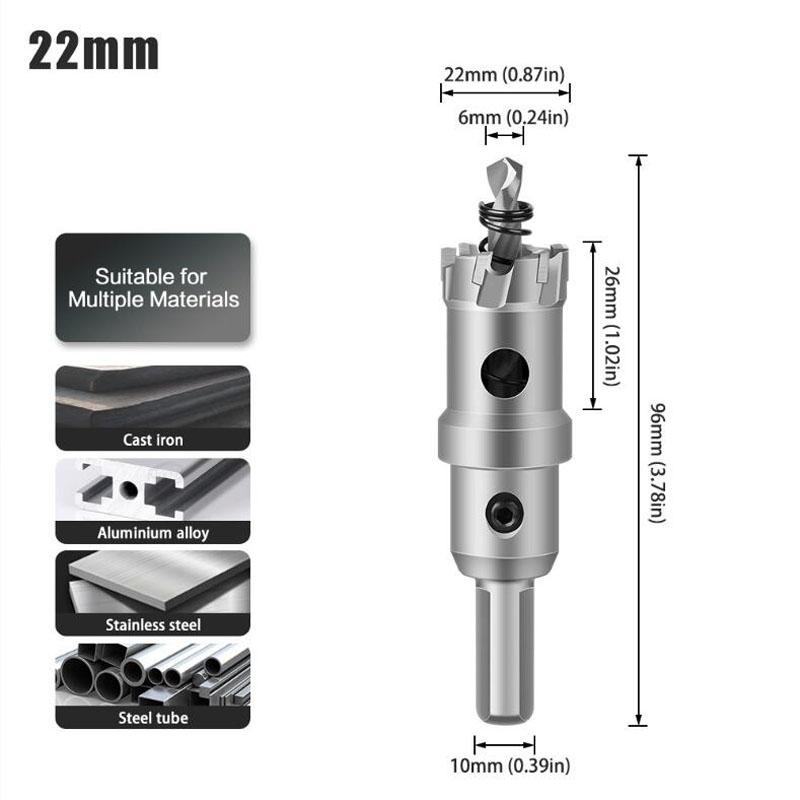 Сверло с твердосплавным наконечником TCT, сверло-кольцевая пила, фреза для сверления металлических сплавов из нержавеющей стали