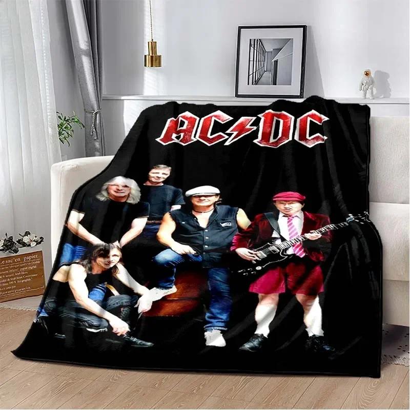 Плед с узором ACDC Легкий плед для гостиной, спальни, детской комнаты Теплый плед Рождественский подарок
