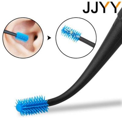 JJYY Мягкий силиконовый инструмент для чистки ушей Двусторонний инструмент для чистки ушей Кюретка для удаления ушной серы Ложка для чистки ушей Спиральный инструмент для чистки ушей