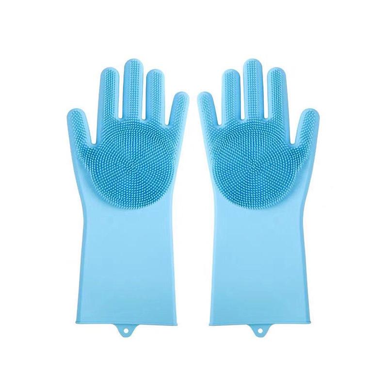 Pet Grooming Cleaning Gloves Dog Cat Bathing Glove Anti-scratch Anti-bite Pet Bath Gloves Soft Silicone Hand Protection Tool