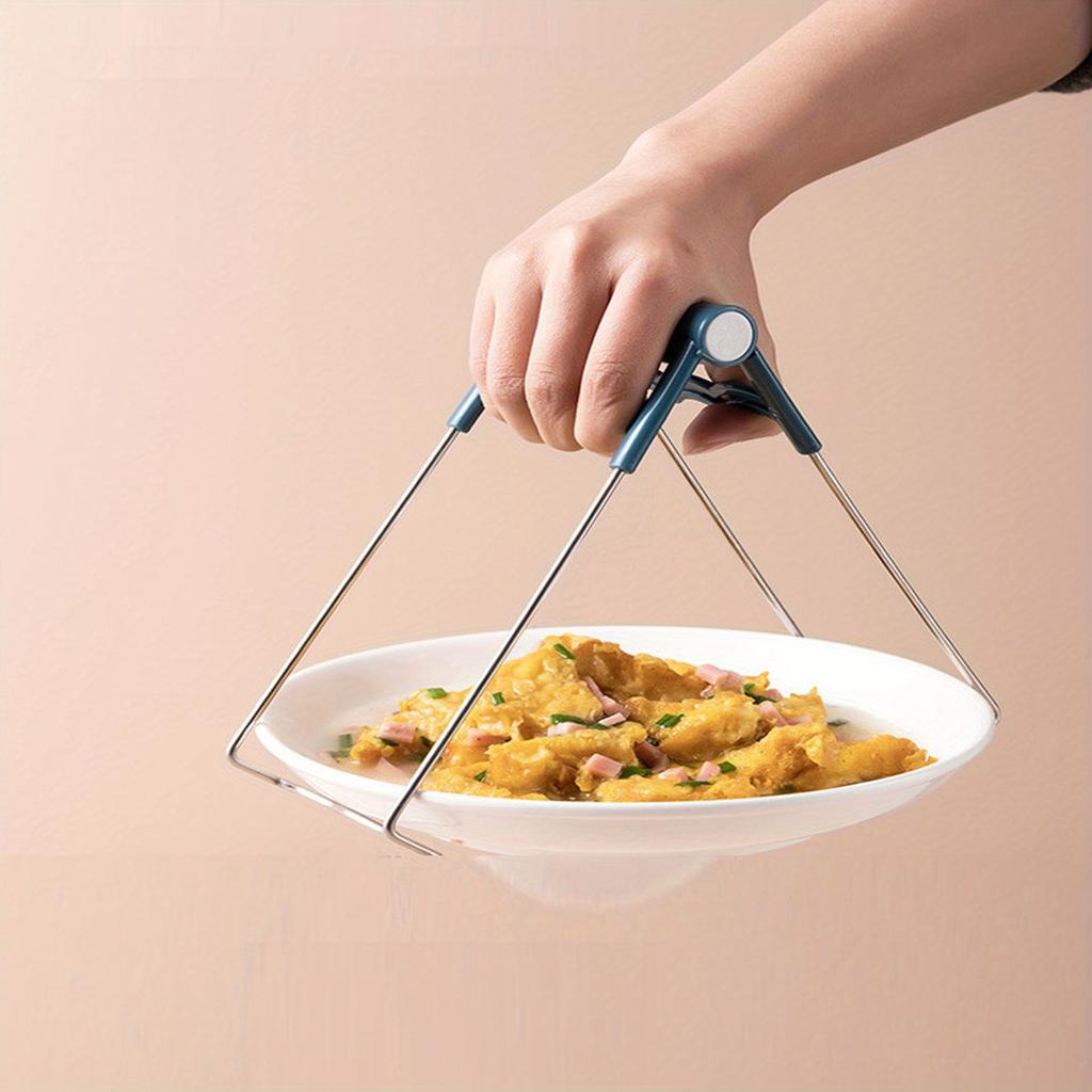 Кухонные щипцы с силиконовой ручкой, 1 шт.: Зажим против ожогов для горячих мисок, кастрюль, тарелок и многого другого!