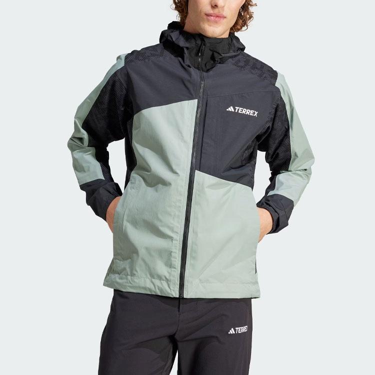 Adidas Waterproof And Rainproof Windbreaker Jacket Men's Dusty Green IP1419
