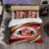 Sunderland Football 3 Piece Bedding Set Soft Duvet Cover Set with Pillowcases Printed Bedroom Decor Set for Home
